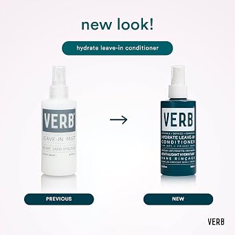 VERB Hydrate Leave-In Conditioner, 6.5 fl oz Nourish Dry + Frizzy Hair - Smooth + Detangle - Amber + Warm Jasmine Scent