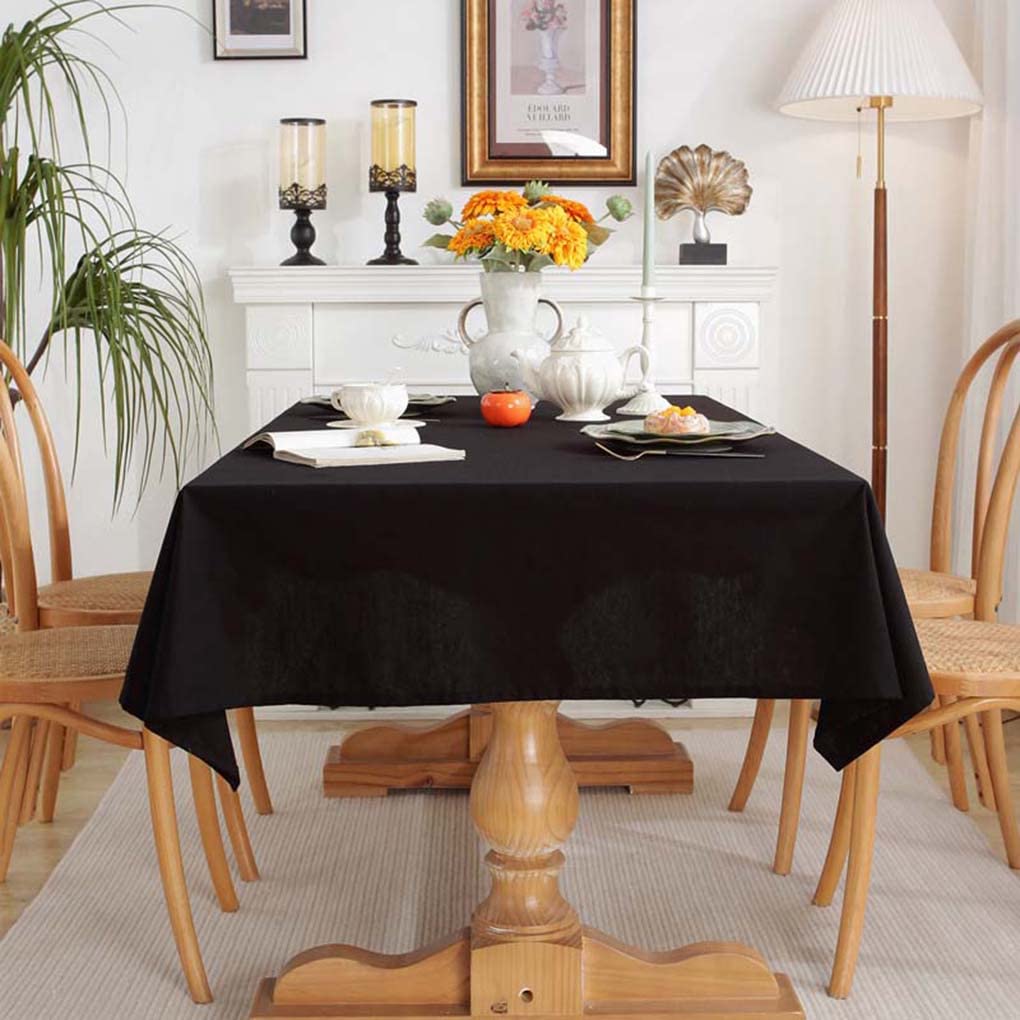 フェレル 黒の長方形ダイニングテーブルカバー フェレル 黒の長方形