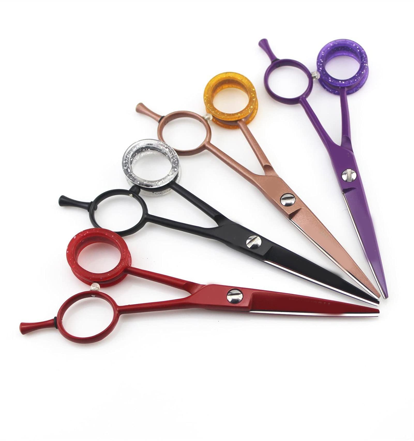 Ciseaux de barbier professionnels 5,5 pouces violets avec coupe précise pour salons