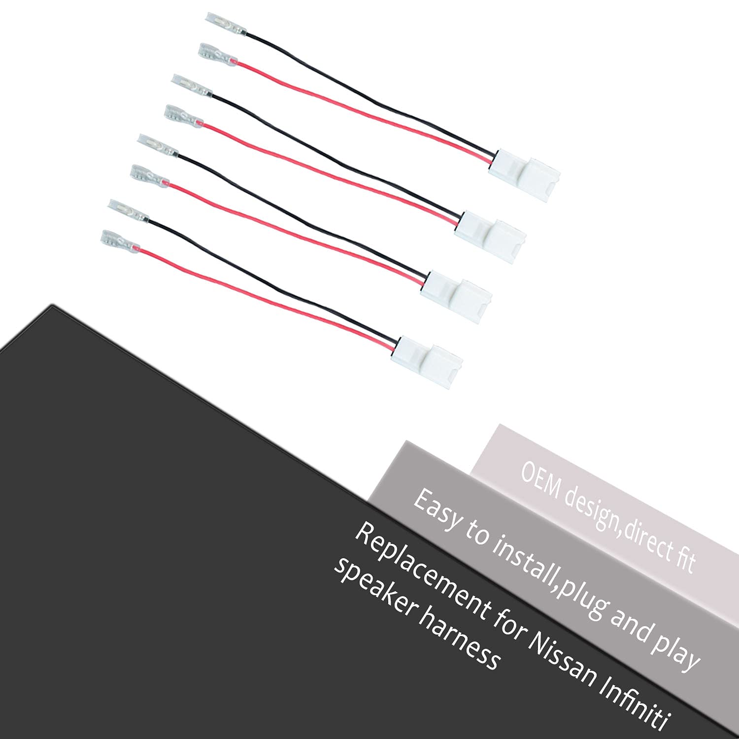 Speaker Wire Harness Replacement for Nissan Infiniti Frontier Rogue Sentra Door Speaker Adapter - Door Speaker Replacement Speaker Wire Harness 4 Pack : Electronics