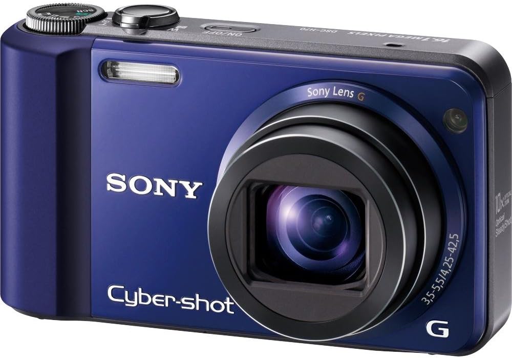 Sony Cyber-Shot DSC-H70 16.1 MP Digital Still Camera with 10x Wide-Angle Optical Zoom G Lens and 3.0-inch LCD (Blue)