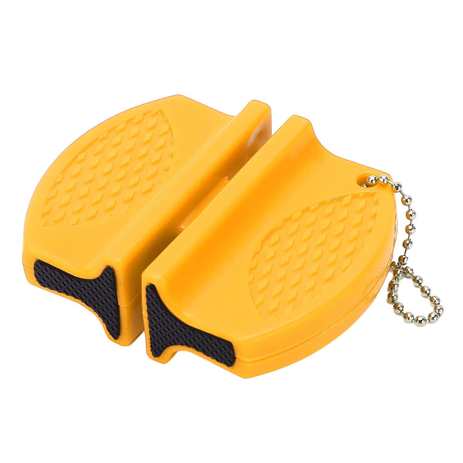 Portable, Sided Mini Knife Sharpener, Multifunctional Pocket Tool for Outdoor Use, Perfect for Camping (Yellow)