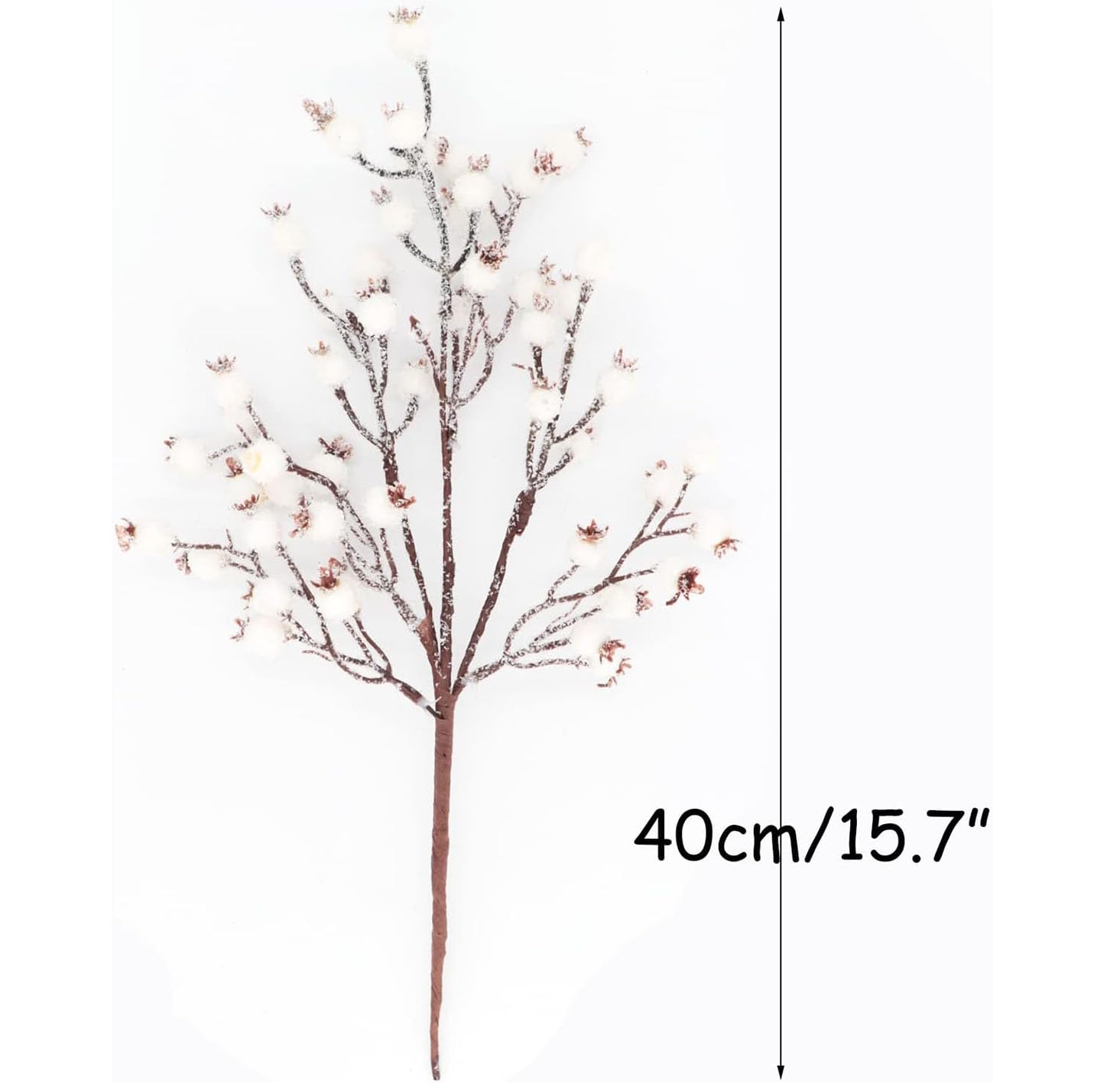Künstliche Stechpalmenbeerenstiele, Zweige für Weihnachten, mattiert, rote Beeren, Sprays, Winterbeerenzweige für Weihnachtsbaum, Urlaub, Blumenarrangement, Mittelstück, saisonale Dekoration, 41,9 cm,