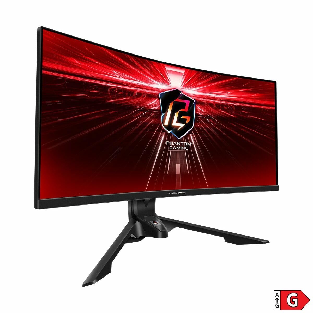 Asrock PG34WQ15R3A Moniteur de Jeu incurvé 34", WQHD, 165 Hz, 1 MS, antenne WiFi, Mini OLED