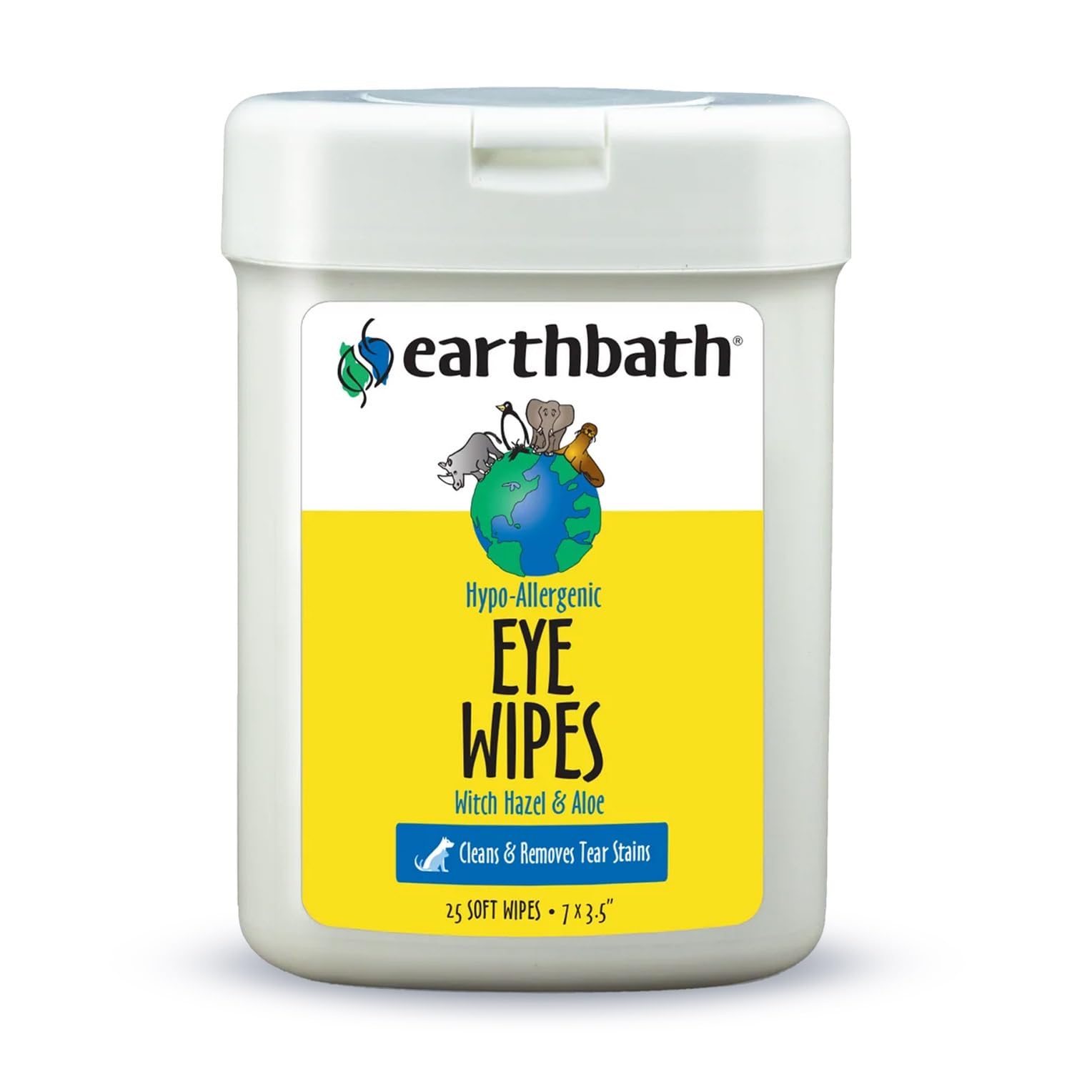 earthbath Hypo-Allergenic Eye Wipes for Dogs & Cats, Fragrance-Free Pet Wipes for Sensitive Skin, Hazel & Aloe Vera - 25 Count (B0018CIRVI) Amazon Price History, Amazon Price Tracker