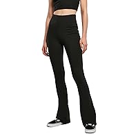 Urban Classics Ladies Organic Stretch Jersey Bootcut Leggings Donna Leggings Nero 5XL