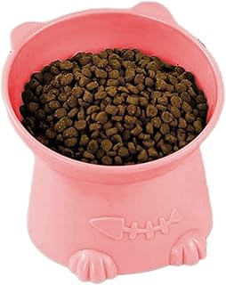 Tigela elevada para gatos – gato com design gato elevado para comida gato | Prato aço inoxidável para gatos para comida, água, anti-vômito, elevado com suporte, ergonômico, levantado, inclinado, inclinado, 15 ângulos, metal único