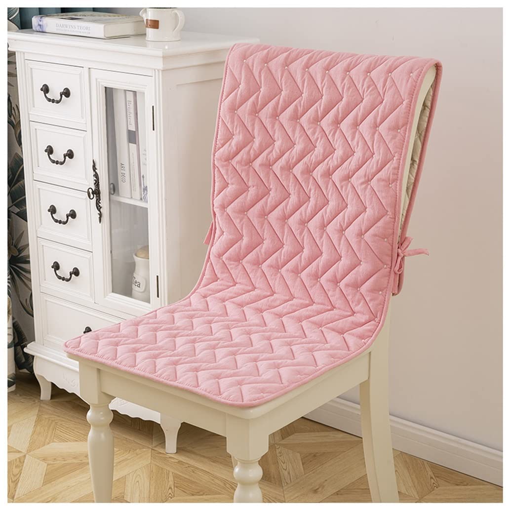 Coussin de chaise de bureau épais en pur coton rose et grand coussin de siège pour chaise longue