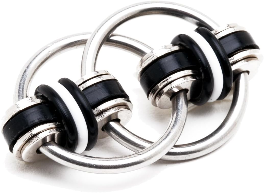 FidgetlandStephie - As Seen on Shark Tank - ADHD/ADD, Stress & Anxiety, Bike Chain Fidget, Classroom Approved | Solid Rings | Size M