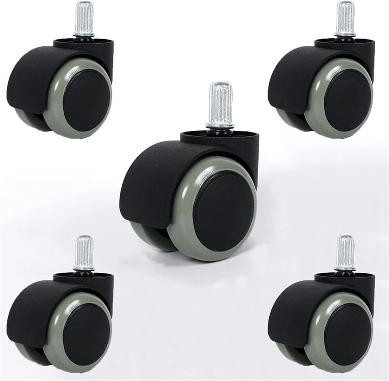 Caster Wheels,Swivel Caster Wheels 5 Swivel Wheel, Polyurethane Casters, Furniture Castors, Universal Casters for Dolly, Office Chair