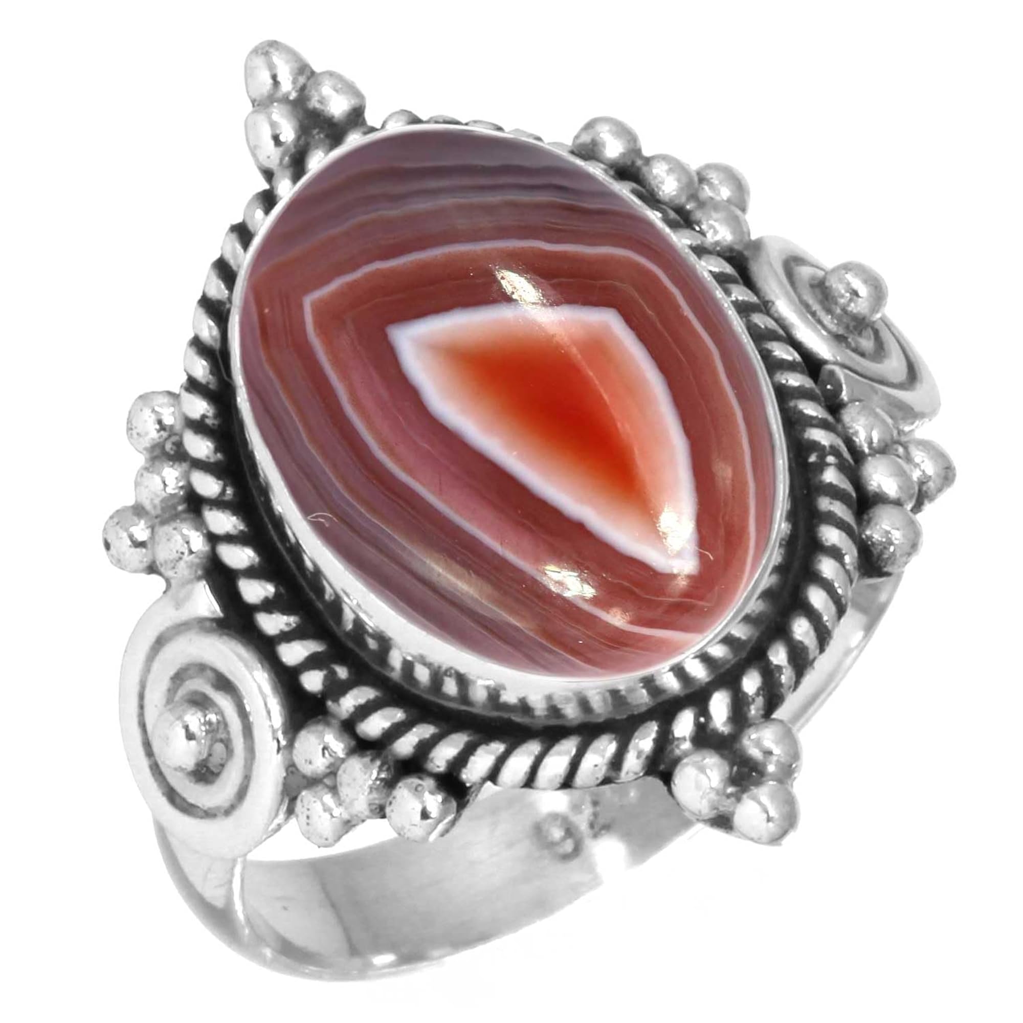 Women's Handmade 925 Sterling Silver Oval Pearl & Amethyst Gemstone Ring