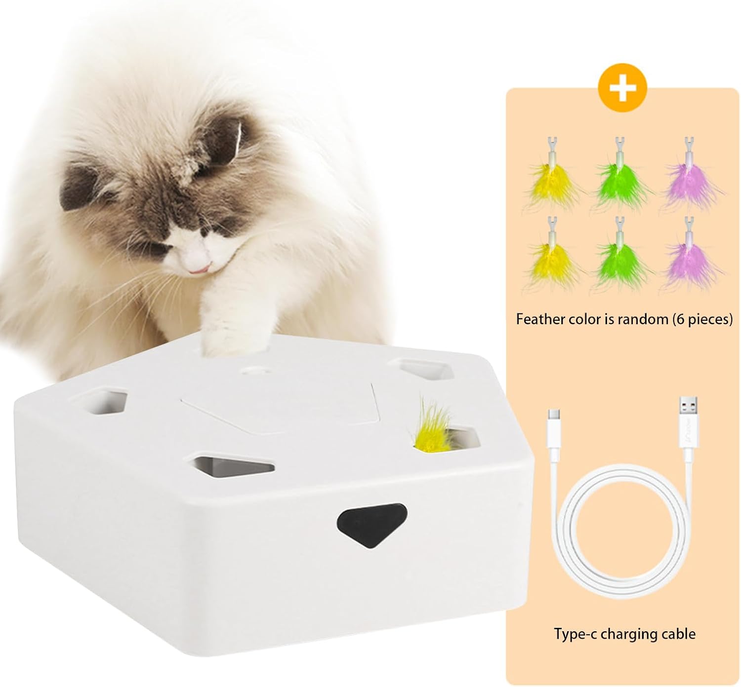LALAAI Indoor Interactive Cat Toy, Intelligent Sensing