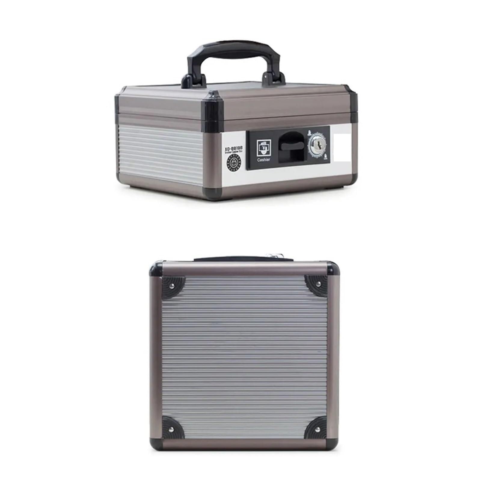Caisse en Métal Portable avec Serrure Et Clé