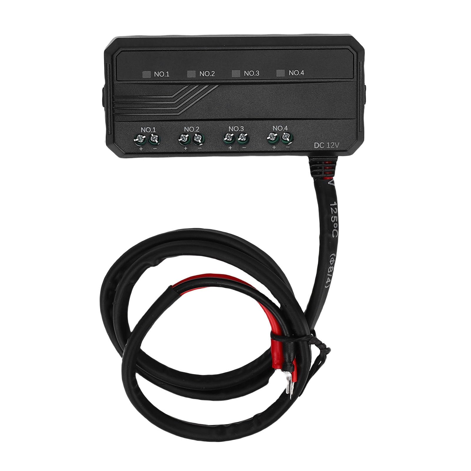 Luocute Boîte à Fusibles de Moto 12 V, Bloc de Fusibles Universel à Profil Bas 20 A avec Indicateur LED et 4 Circuits, pour Voitures, VTT, UTV, Bateaux et Autres Véhicules 12 V