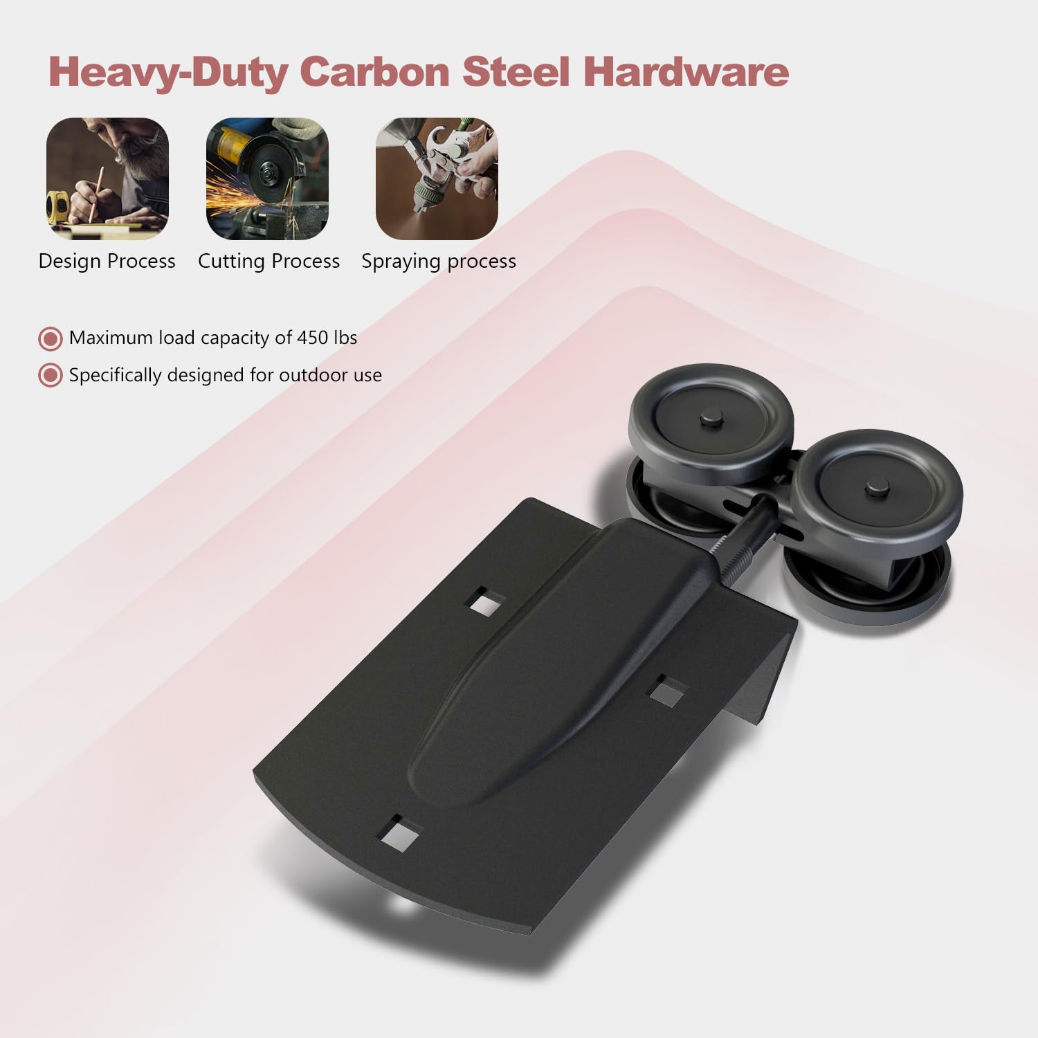 24FT Heavy Duty Box Rail Exterior Sliding Barn Door Hardware — Amazon image 3
