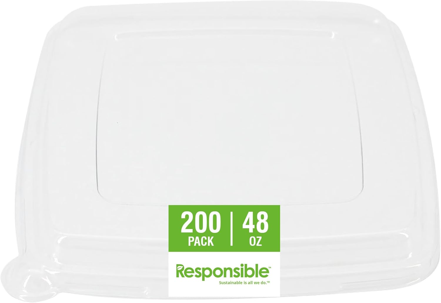 Responsible Products 100% Compostable Square Serving Bowls, 32 oz Disposable Paper Bowls, Microwave Safe, Freezer Safe, Soup Safe, No Plastic, Eco-Friendly, Tree-Free, No PFAS. White (200 Count)