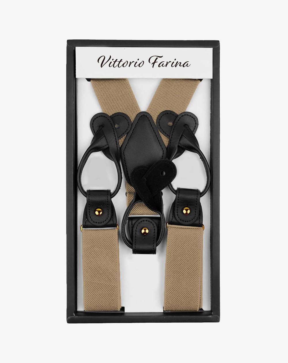 Adjustable Button End Suspenders - Vibrant Colorful Y-Back Elastic Tuxedo Suspenders
