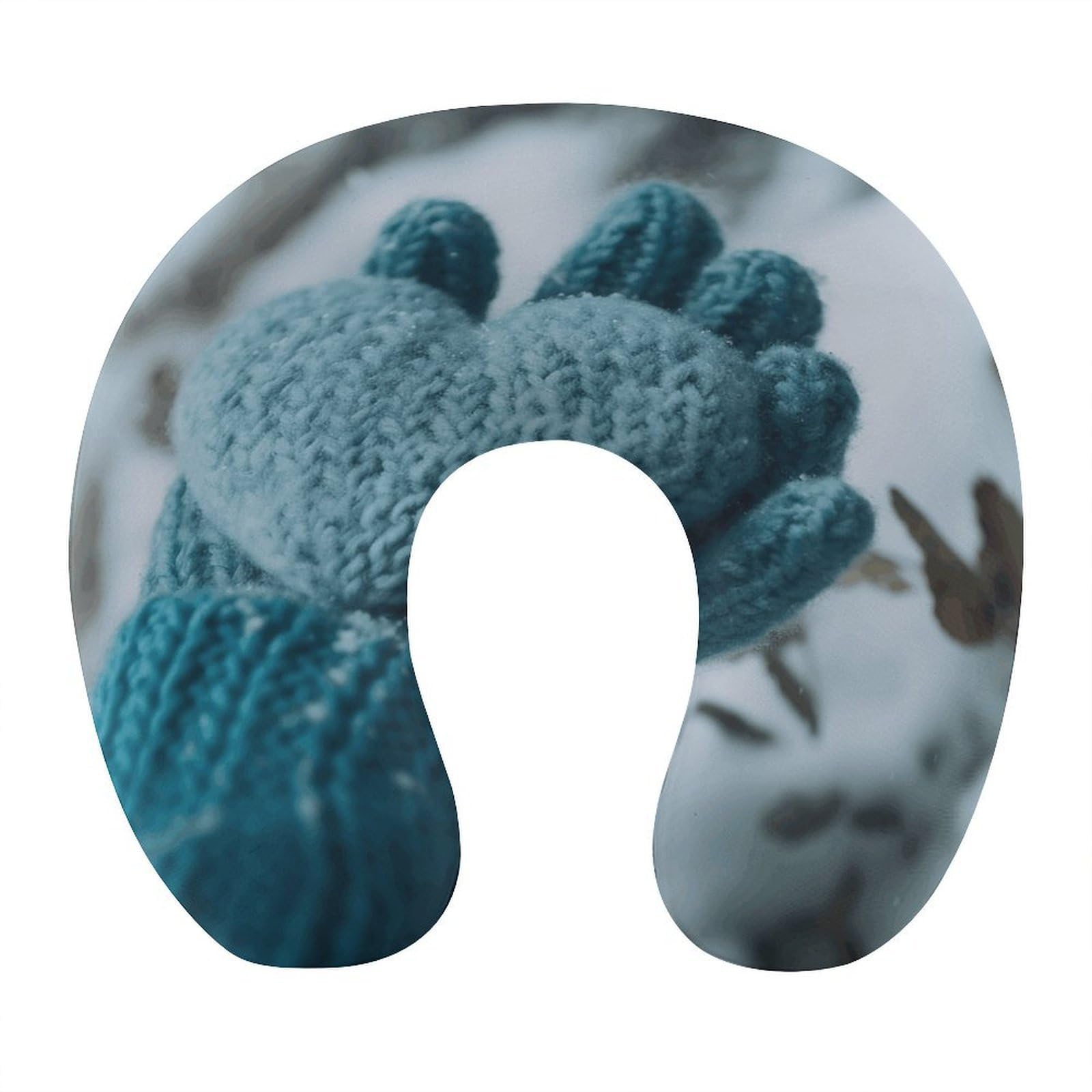 Btcowzrv Style Holding A Heart U Shaped Neck Pillow Travel Pillows