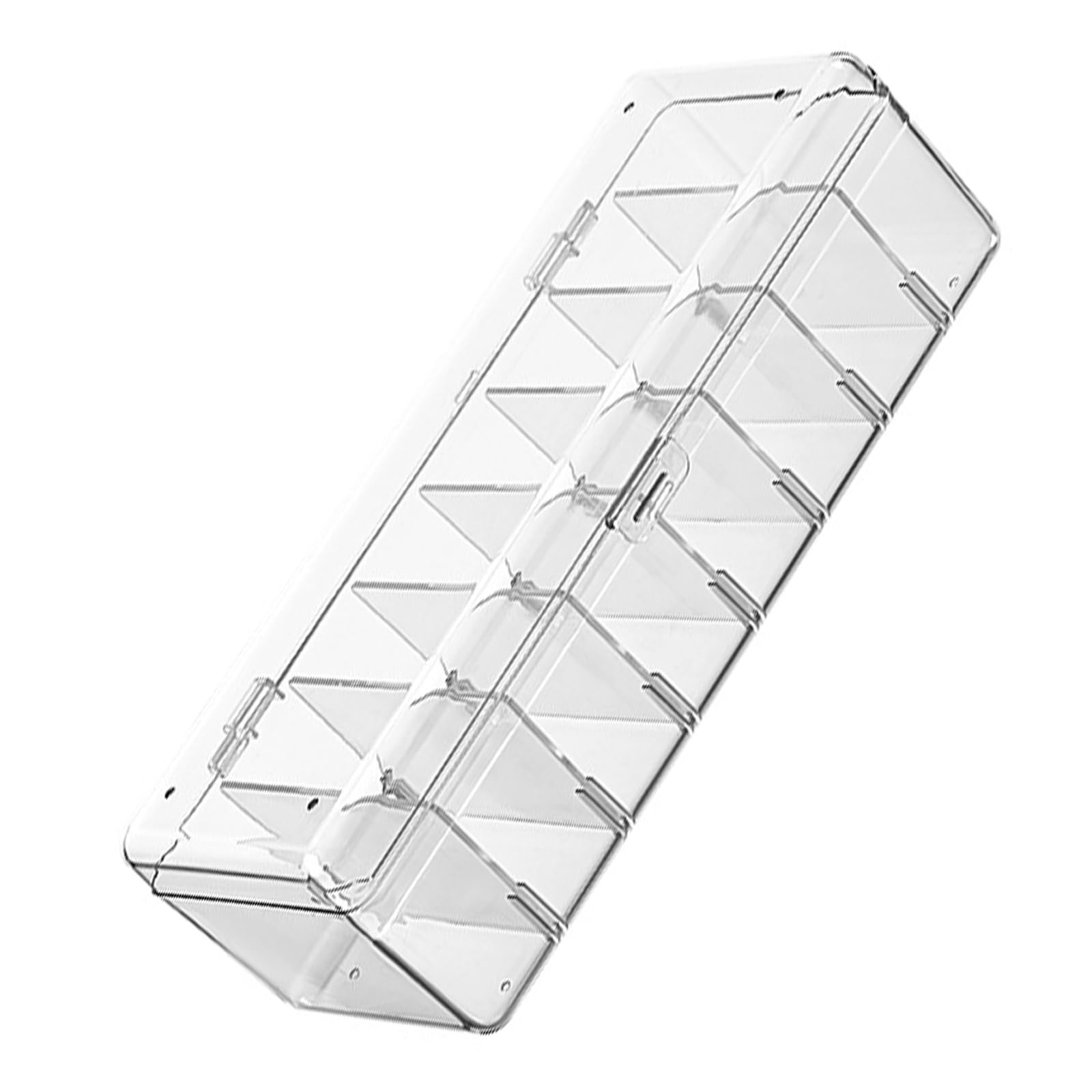 Msioytog Transparent Box for Game Cards Documents Cosmetics with Removable Partitions Large Container Multipurpose Storage Container