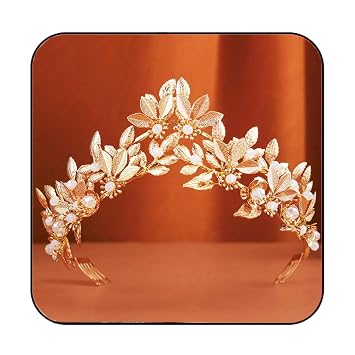 GORTIN Gold Leaf Crown Greek Goddess Headpiece Tiara Leaves Bridal Headband Hair Accessories for Women