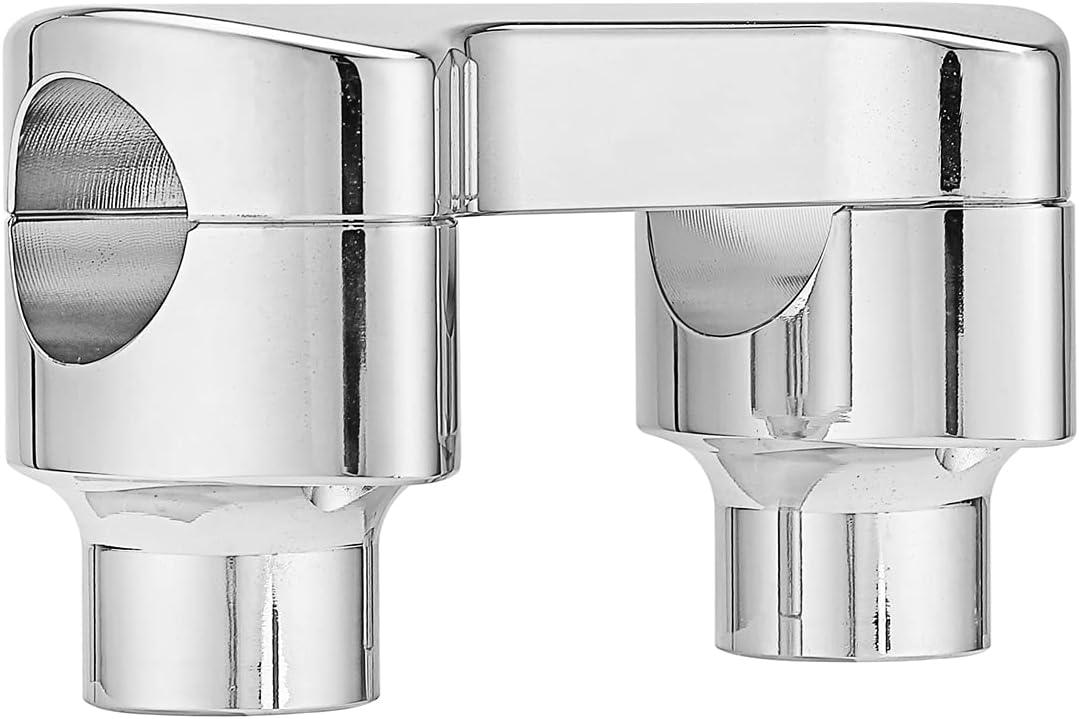 WSays Chrome 2 inch Riser 1.25" Top Cover Handlebar Clamp Kit Compatible with Harley Touring Dyna Softail Sport Glide, FXDR, FXDRS, Fat Bob, Fat Boy 2018–UP