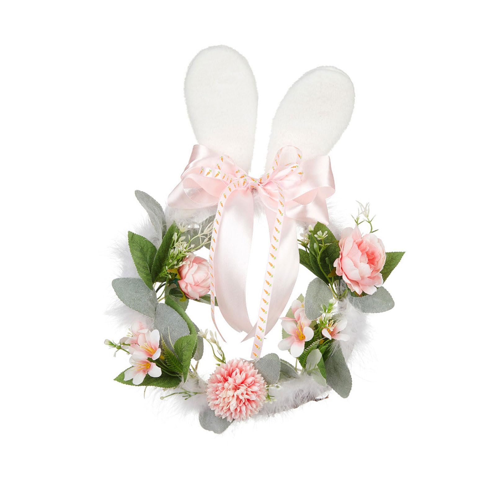 Elnwnnkc Artificial Wreath Spring Wreath Hanging Decoration for Front Door Stair Window Hallway Garden Wedding Home Decoration Colorful Hanging