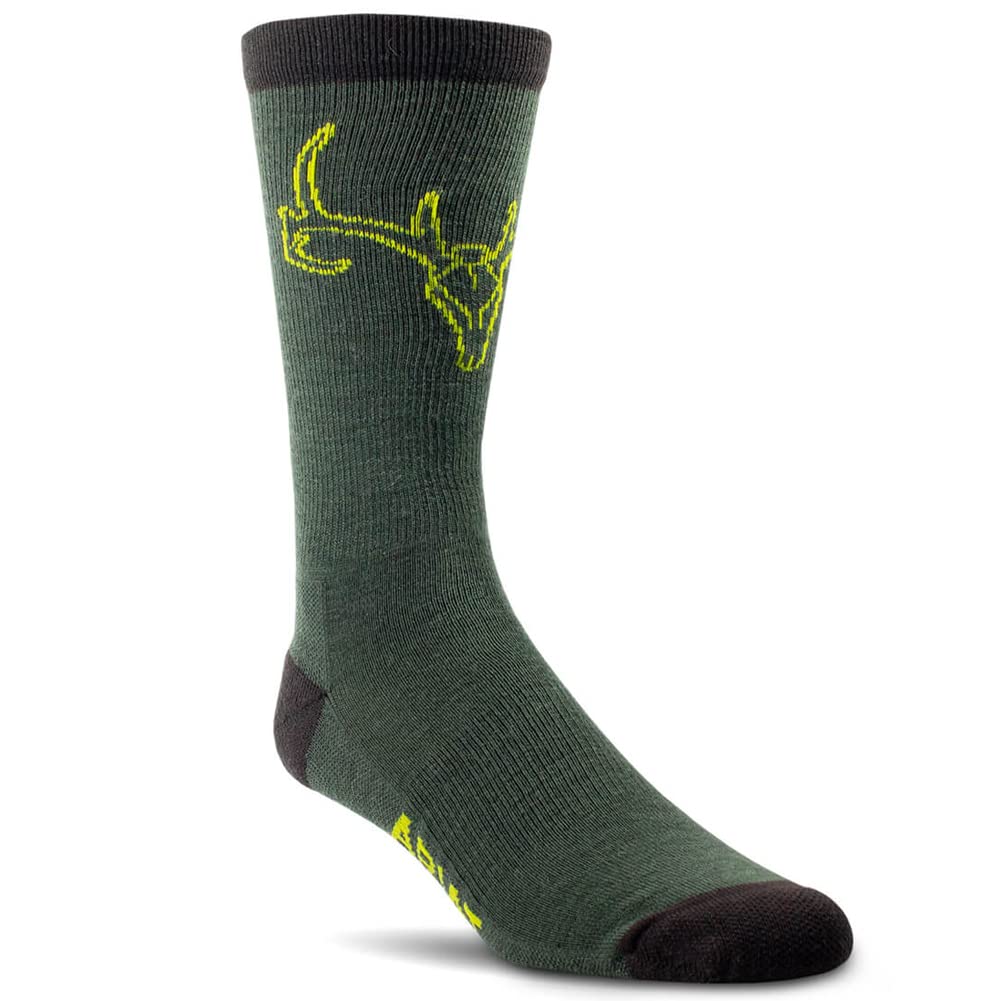 ARIAT womens Floral Symmetry Mid Calf Performance Wool socks (pack of 1)