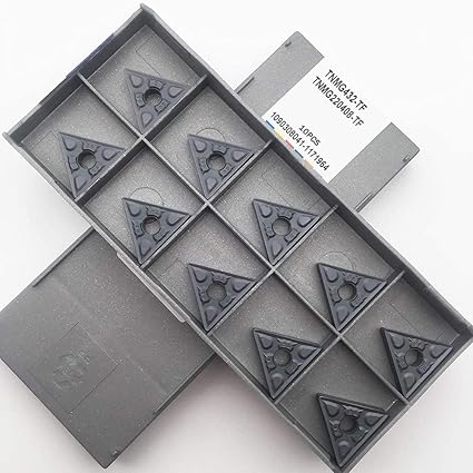 GBJ-1 10pcs TNMG432-TF TNMG220408 -TF Carbide Inserts Turning Inserts for steel parts CNC Turning Tools MTJNR2525M22 (TNMG432-TF Gray)
