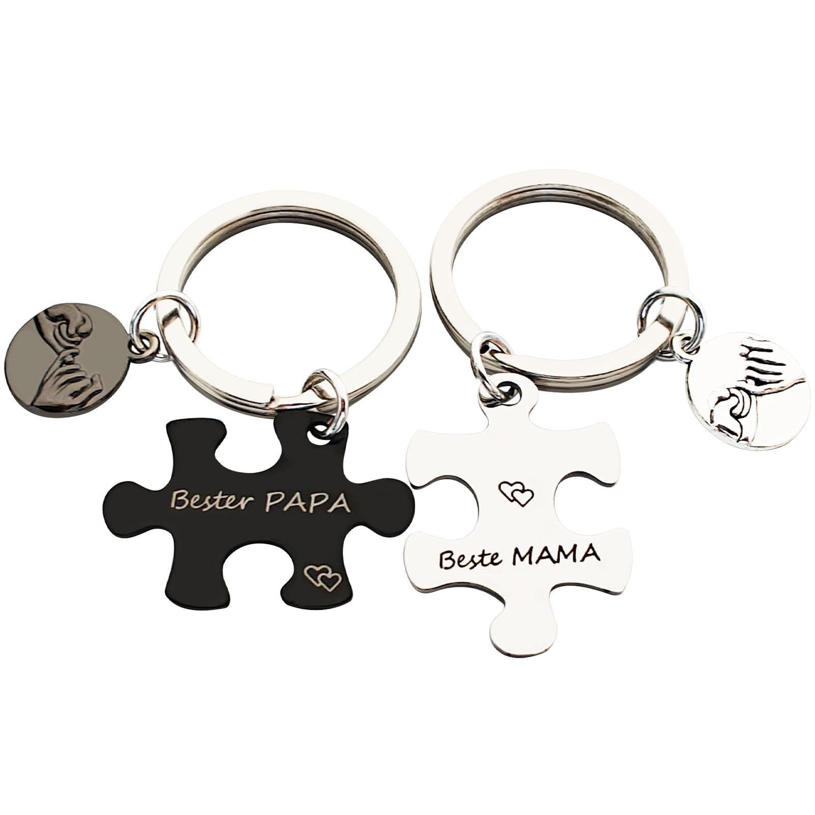 TJUSPIRIT Paar Schlüsselanhänger für Bester PAPA/Beste MAMA