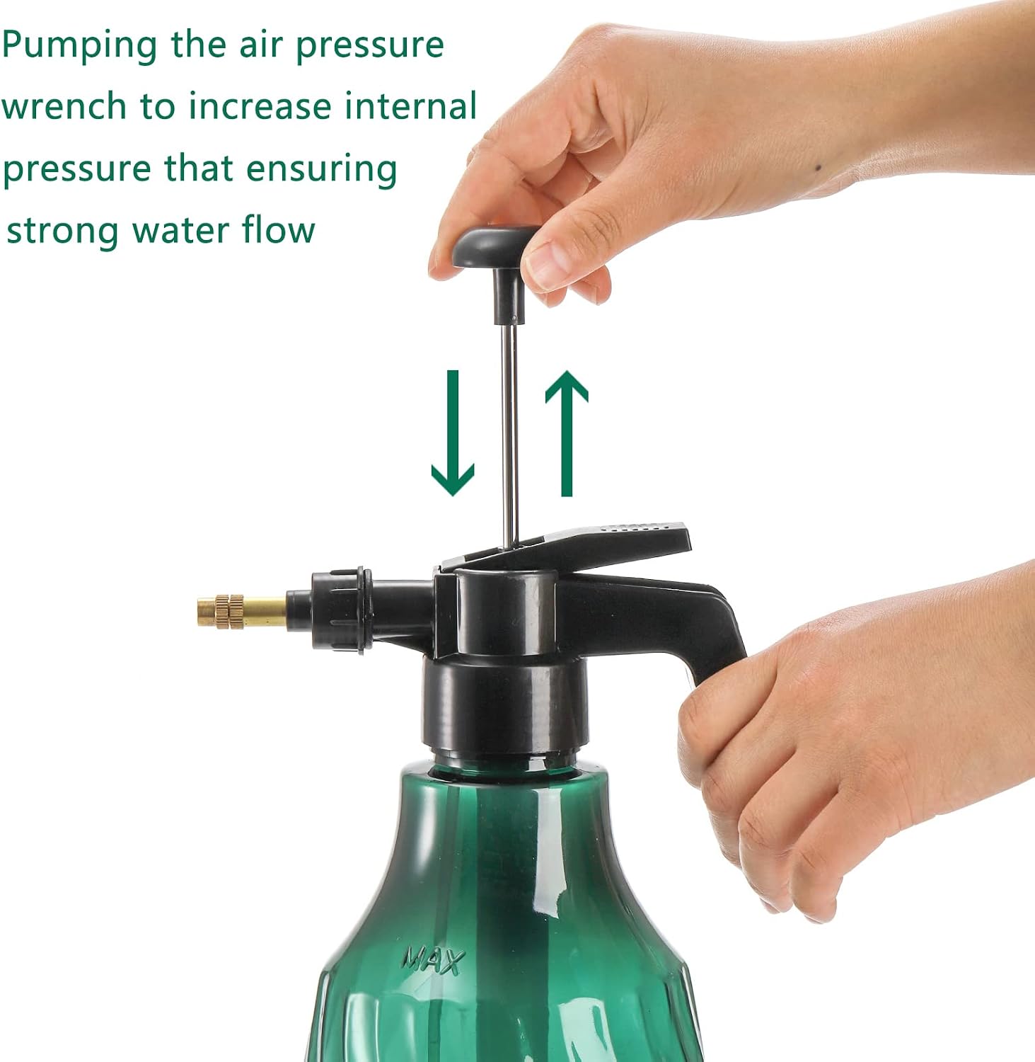 ZEAYEA 2 Pack 0.5 Gallon Hand Held Garden Sprayer, Pump Pressure Water Sprayer, Plastic Watering Cans with Adjustable Nozzle, Hand Sprayers for Lawn, Garden, Indoor Outdoor Gardening, Home Cleaning