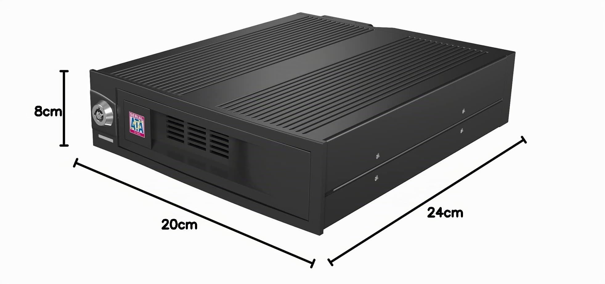 Icy Box IB-170SK-B Rack en Aluminium sans tiroir pour Disque Dur 3.5'' SATA Noir