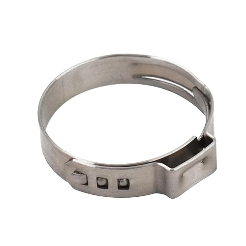 Miniatura 4 de 50 abrazaderas de cincha de 1 pulgada, accesorios de acero inoxidable, anillos de crimpado, abrazaderas para conexiones de montaje de manguera de