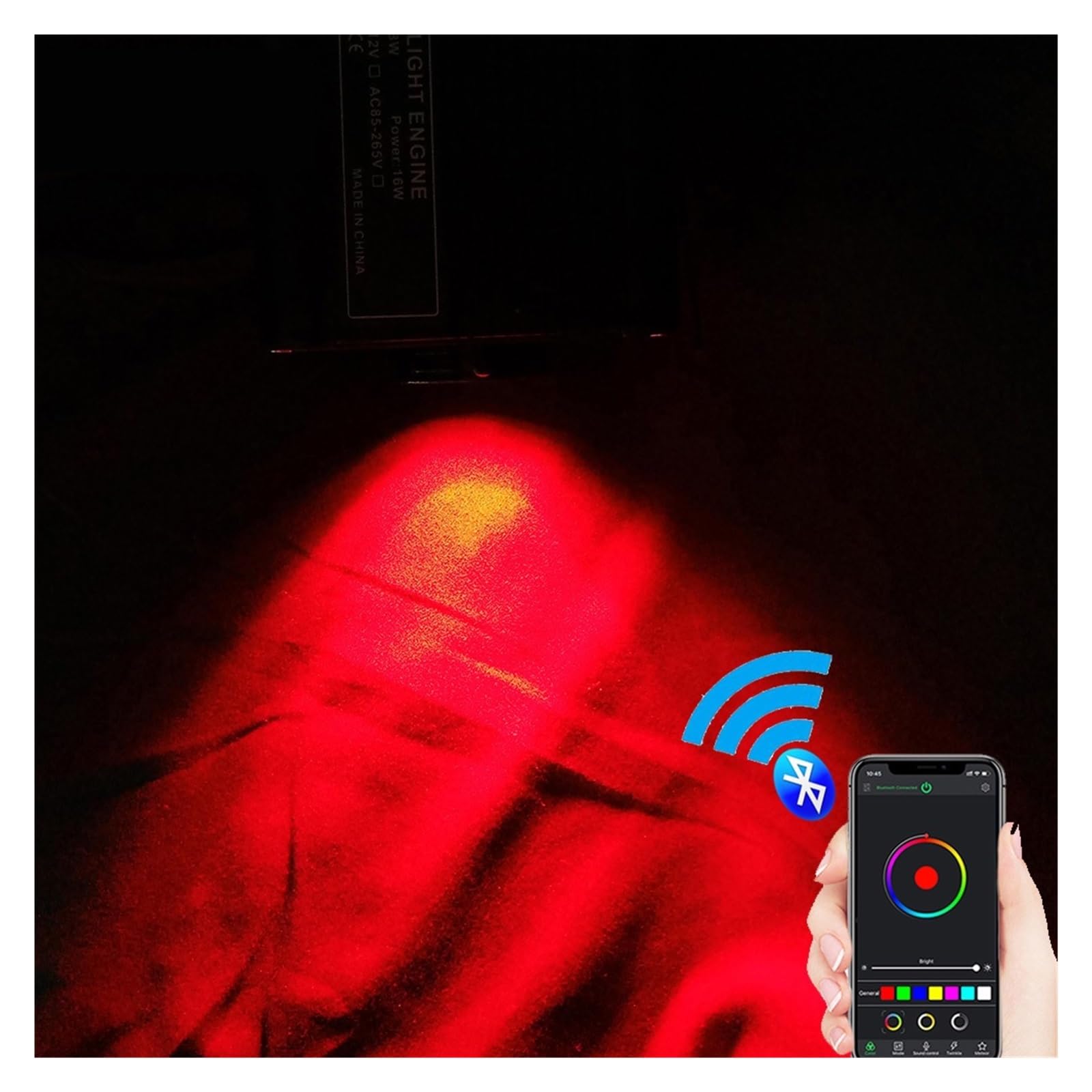 16-W-Glasfaser-Stern-Deckenleuchten-Set mit APP-Fernbedienung und 3 Meter langer 0,75-mm-LED-Lichtleiter-Endleuchte(400pcs 3mtr)