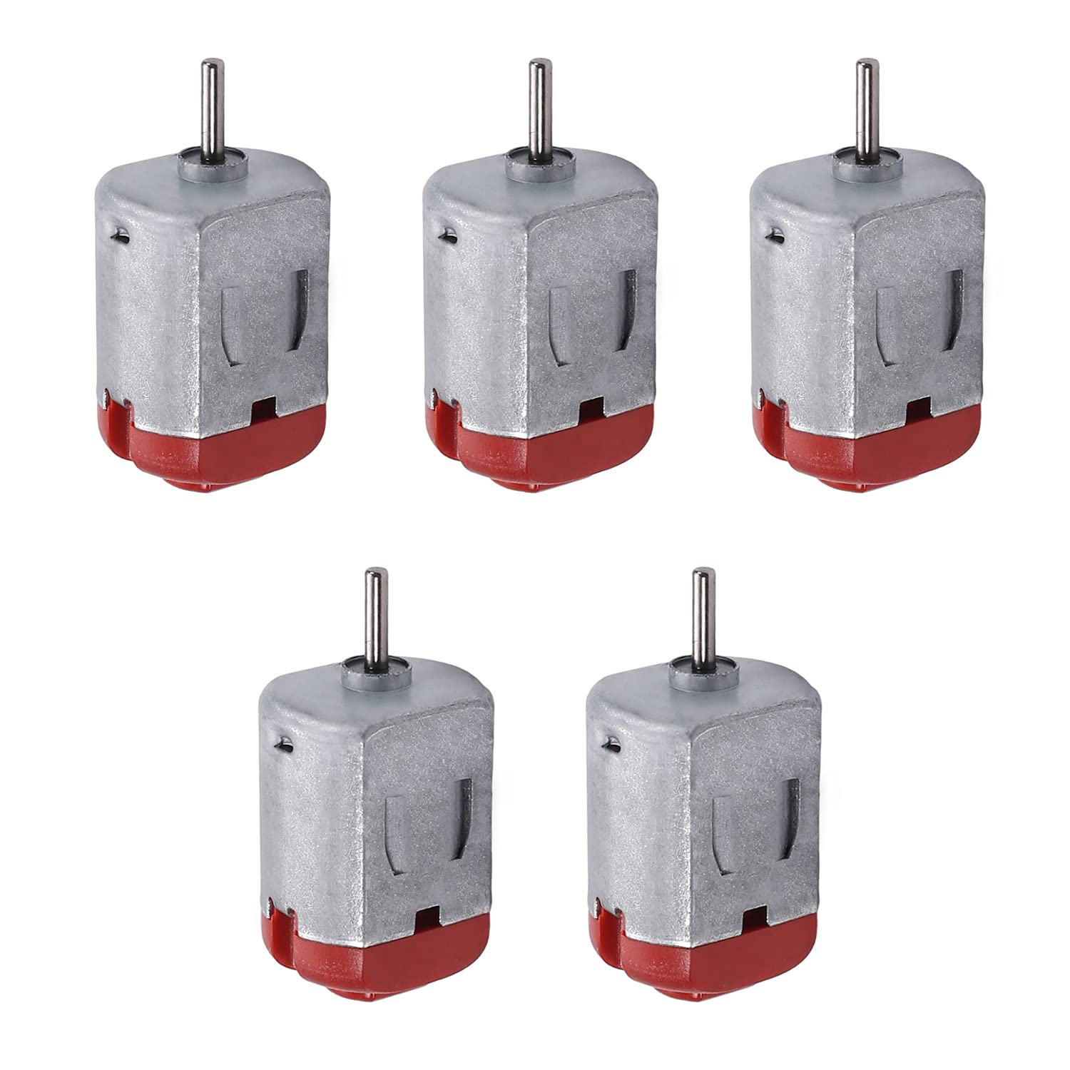Fielect 5Pcs 6V DC Motor with Wire 7000RPM Micro Motor Electric Motor Round Shaft for RC Boat Toys Model DIY Hobby