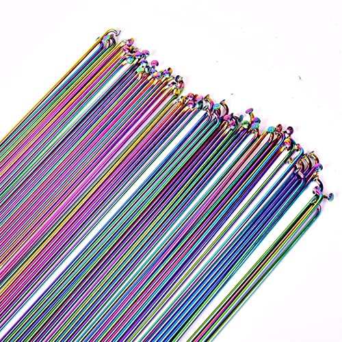 Rayons de vélo arc-en-ciel 14G GaBLok en acier inoxydable contre la rouille et les rayons cassés