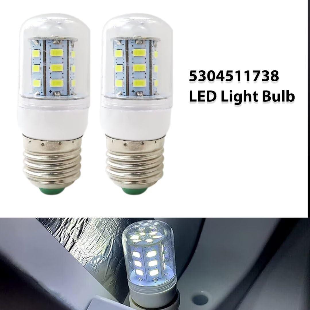 2Pack New Version 5304511738 LED Refrigerator Light Bulb for LFSS2612TP2, LFSS2312TF2, LFSS2312TF0, CRSE233TS0, FFSS2625TS1