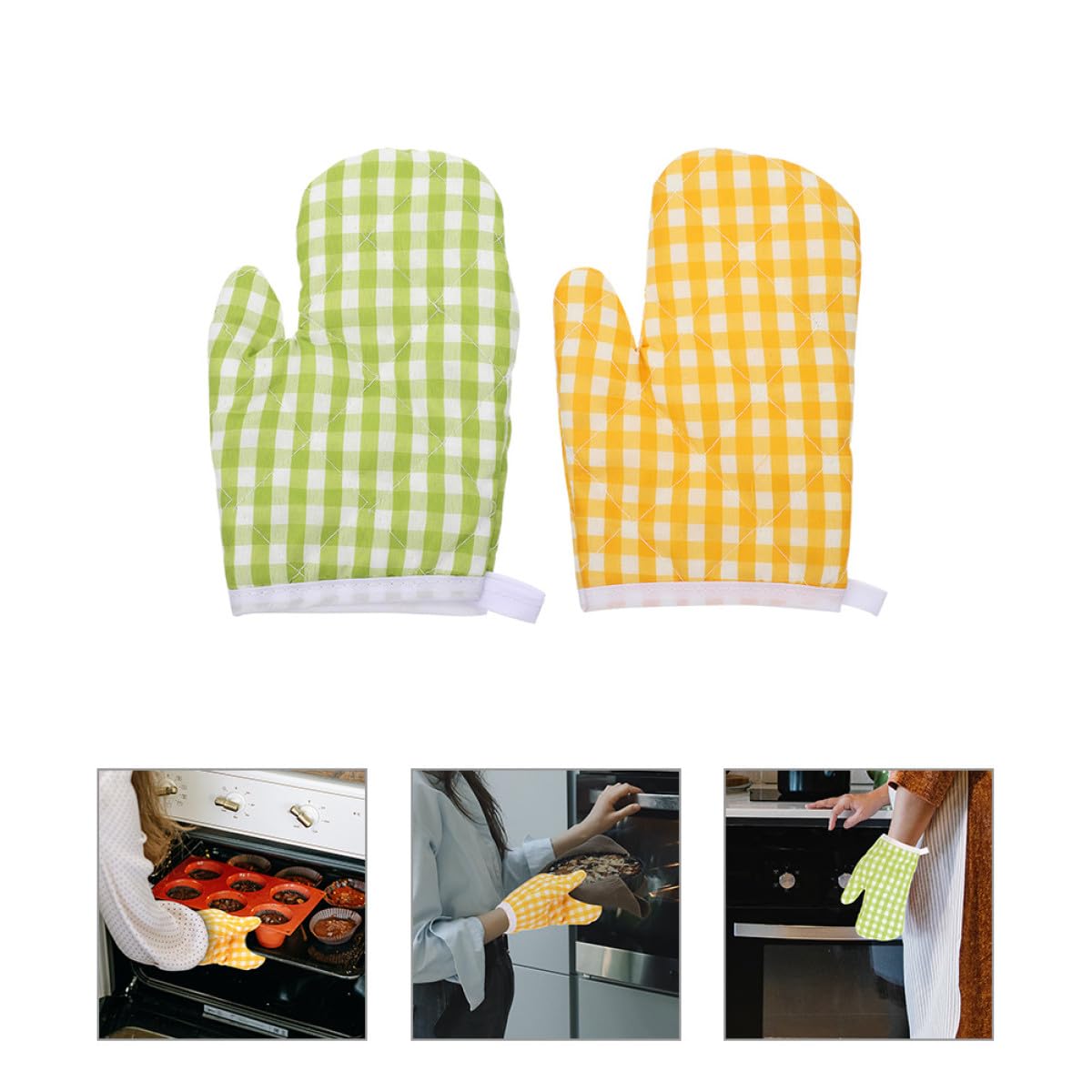 Yardwe Maniques Isolantes Thermiques pour Four et -Ondes Lot de 2 en Polyester Résistantes la Chaleur Lavables en Machine Cuisine et
