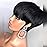 PangDongLai Chic Elegent Pixie Cut Wigs for Black Women Short Layered Pixie Wigs With Bangs Full Machine Made Brazilian Virgin Straight Human Hair Natural Black Color (pixie cut wig, Black color)
