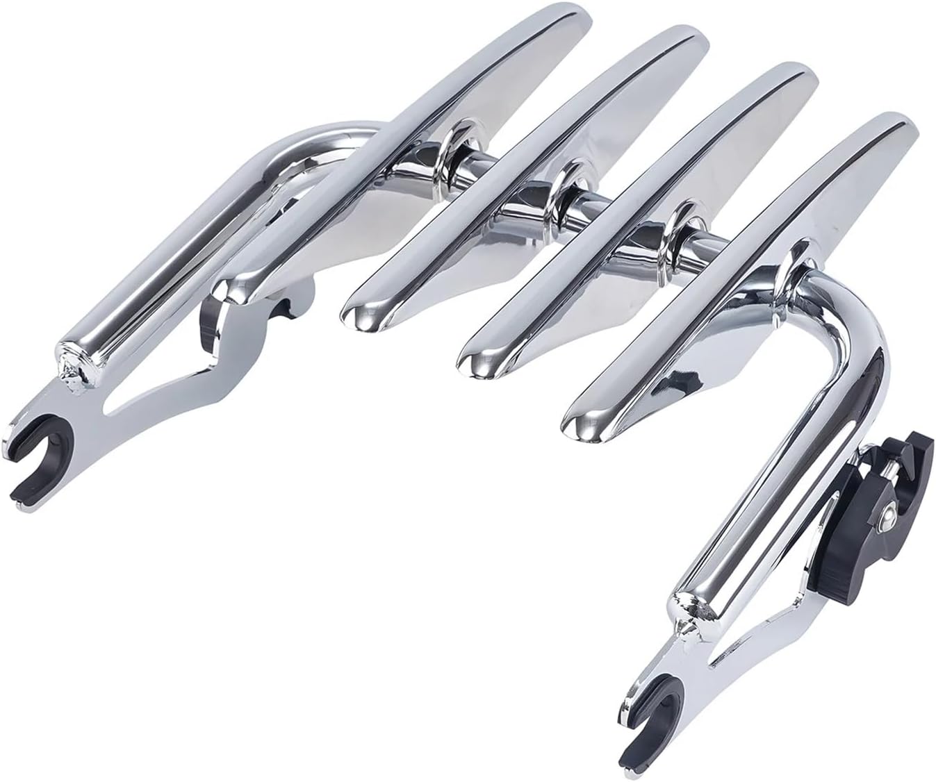 Replacement Detachable Two Up Stealth Luggage Rack Mounting For Harley Touring Electra Glide Road King Street 2009(Chrome)