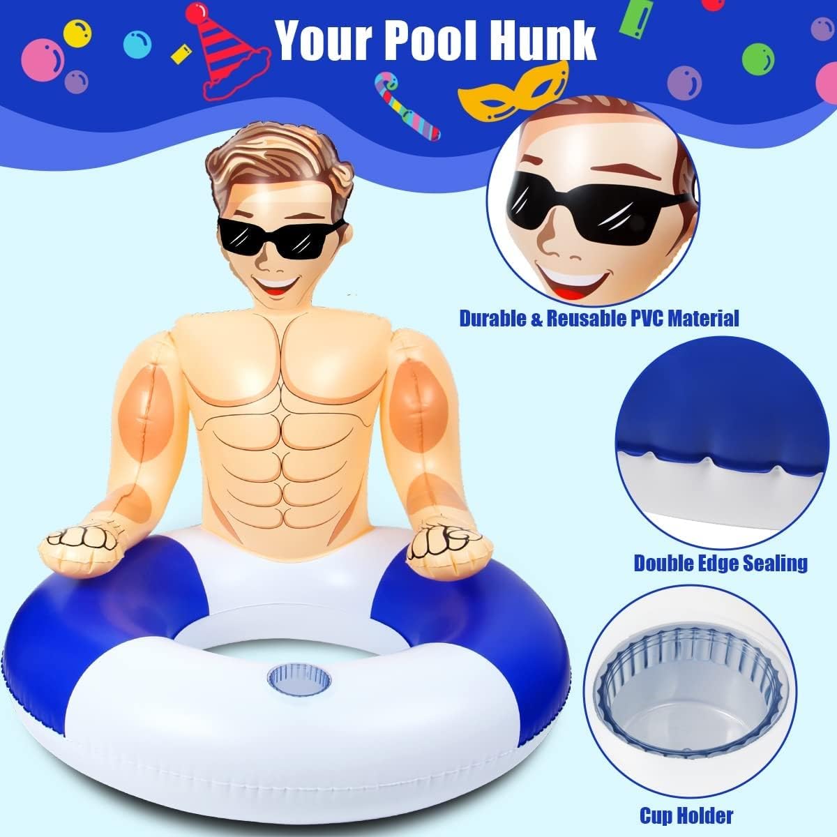 Pool Inflatables, Giocattoli gonfiabili per piscine, Salvagente per bambini, Zattera gonfiabile per adulti, Festa in spiaggia e salvagente per adulti e bagnino