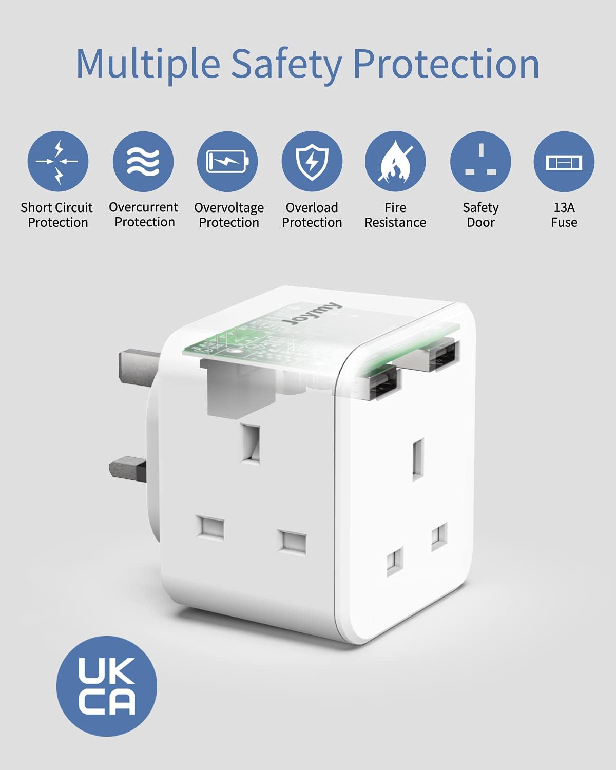 3 Way Plug Adapter with 2 USB, Joymy Multi Plug Ghana Ubuy