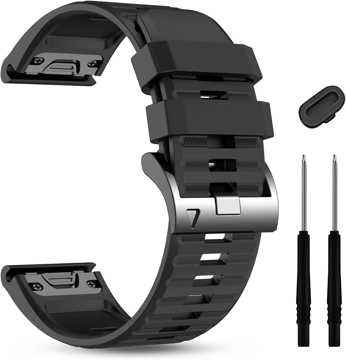 22mm Quickfit Watch Bands for tactix 8/Fenix 8 pro 47mm/7 Pro/6 Pro/5 Plus/quatix 8 47mm/7 Pro/7/6,Silicone Sport Strap Compatible with Garmin Fenix E/Descent G2/G1 Solar/Forerunner 945/955/965/970