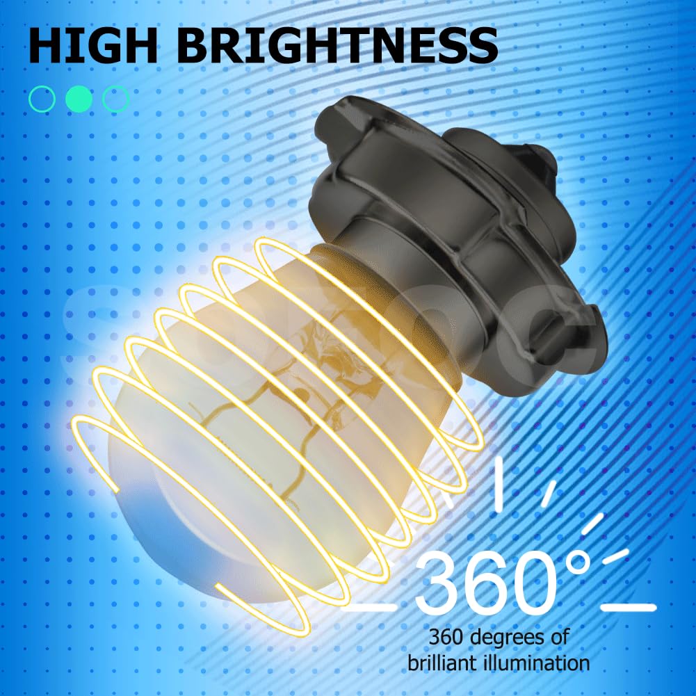 SOFOC P26S 12V 15W Lampadina Alogena per Faro & Antinebbia Moto 5000K Bianco Contatto Singolo Adatto Scooter Ciclomotori E-Bike 2Pcs