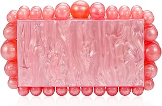 Acrylic Evening Clutch Bag for Women Pearl Acrylic Clutch Bag Glitter Marble Purse Handbag for Wedding Cocktail Party Prom