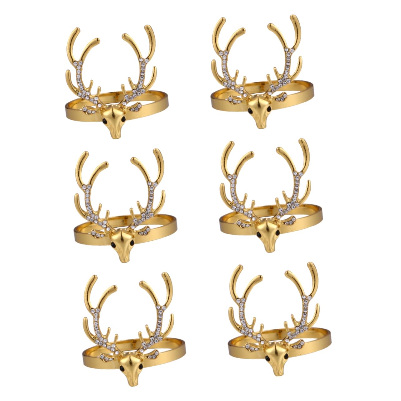 Cabilock 3 Set Per Tovaglioli Natale Oro Da Portatovagliolo Forma Cervo Accessori Eleganti Per Decorazioni Natalizie E Tavole Festive 6 Pezzi * 3