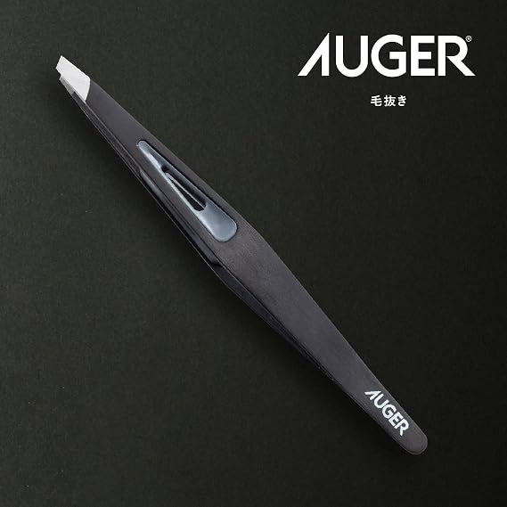 Kai Corporation KAI AUGER Hair Tweezer, Grips Without Slipping! Patented design prevents slipping from sideways, angled eyebrows, loose hair, tweezers for men