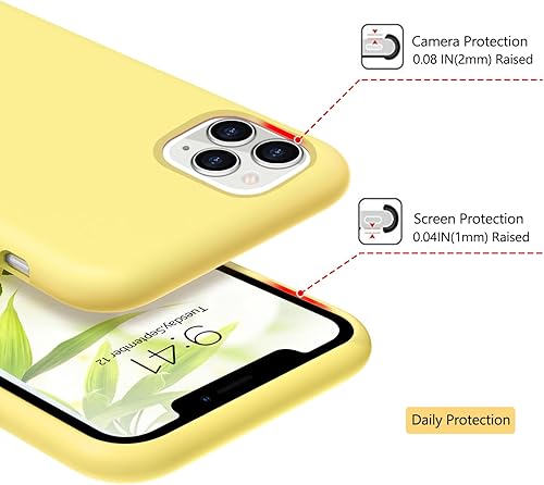 Miniatura 5 de GUAGUA Funda compatible con iPhone 11 Pro Max de 6.5 pulgadas, silicona líquida, goma de gel suave, forro de microfibra delgada, con textura, a