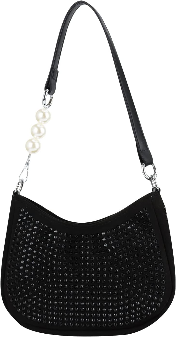 Clutch Purse for Women, Bling Crossbody Handbag, Rhinestone Money Hand Bag