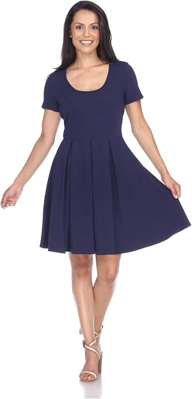 Fit and flare mini dress with sleeves Clearance