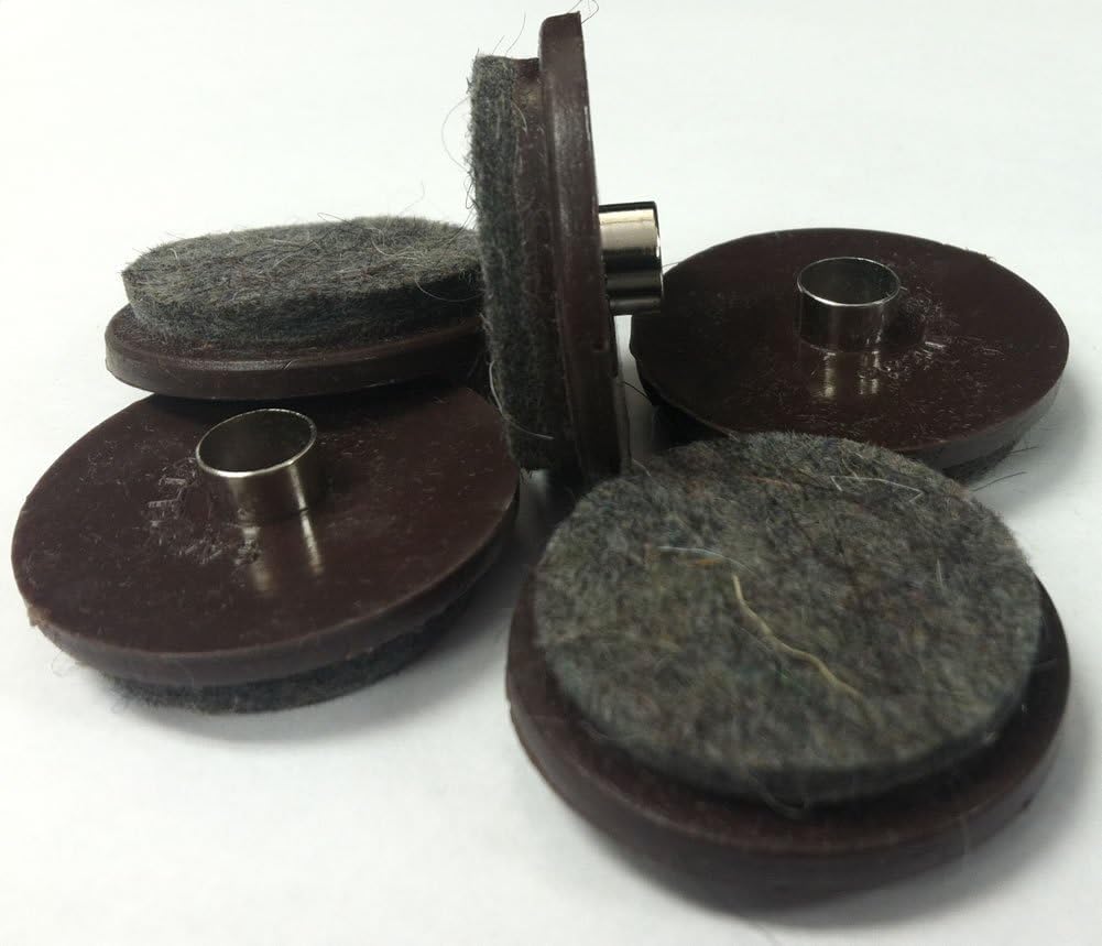 1.5" Brown Safeglides (16 pack) Nail In Furniture Floor Glides Wool Pads
